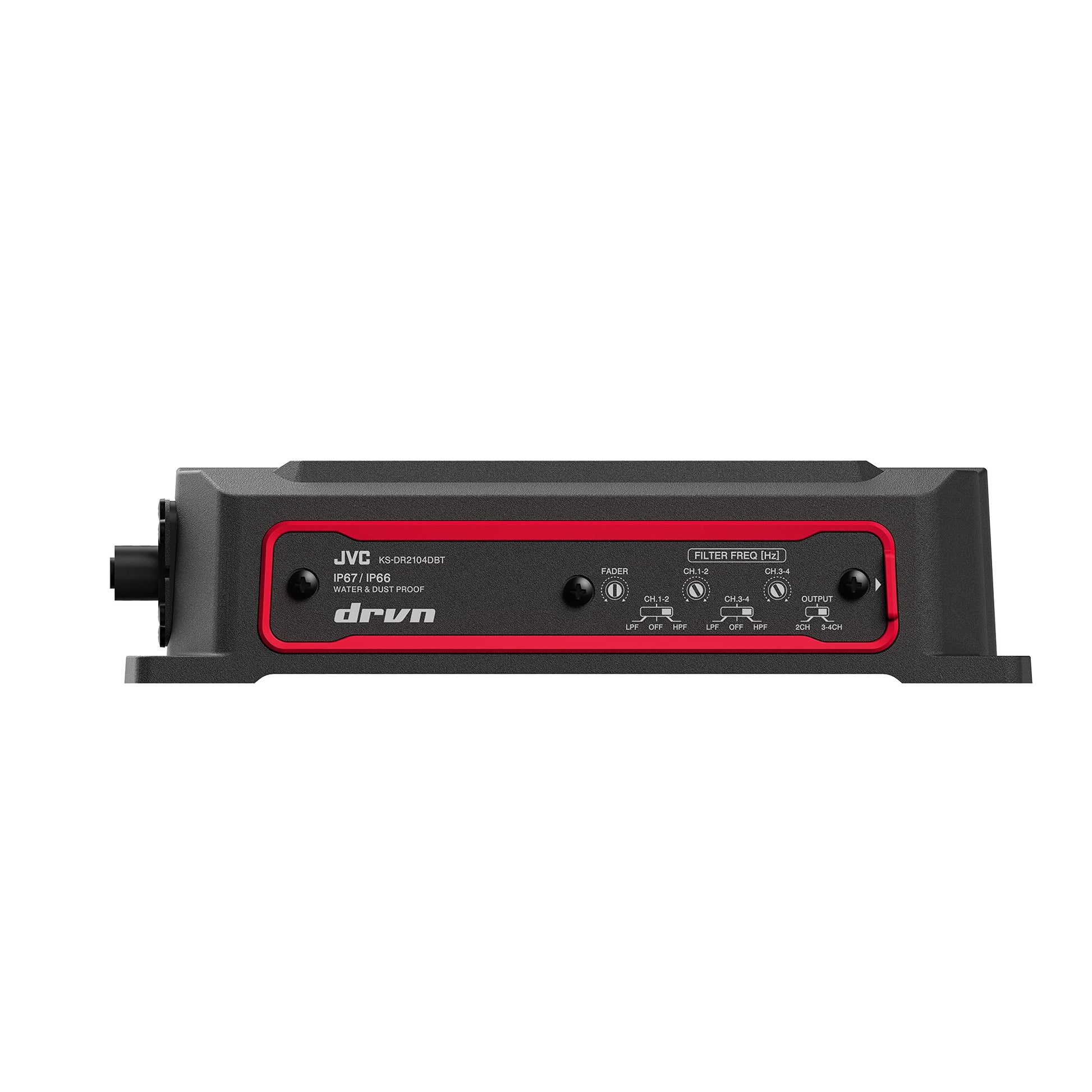 Amplificador Compacto JVC Ks-Dr2104Dbt 600 Vatios Bluetooth resistente al Agua, Polvo y Óxido para Marine, ATV y Powersport