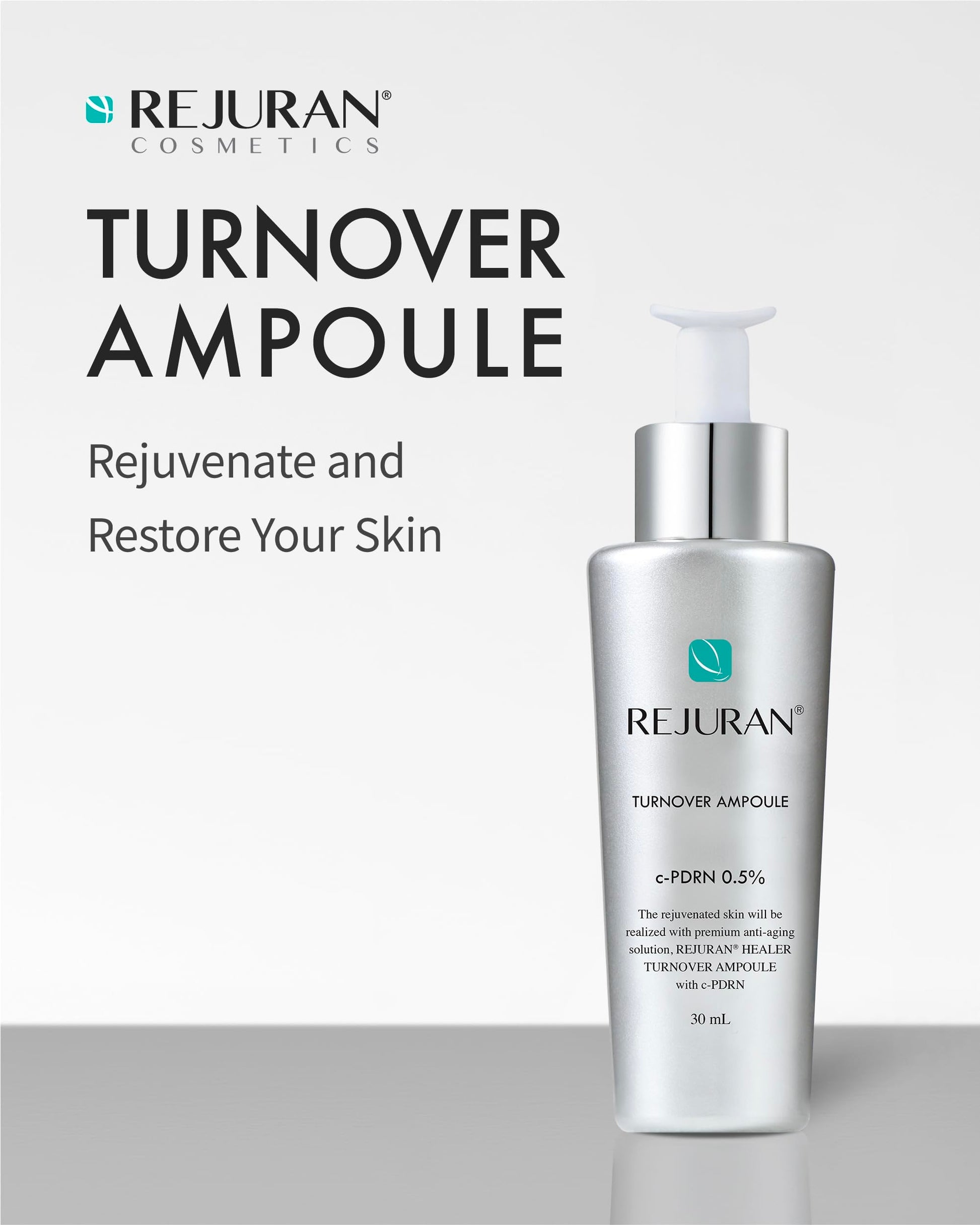 ® Ampolla Turnover, suero facial antienvejecimiento c PDRN® para una piel firme, radiante y joven. Cuidado de la piel coreano desarrollado clínicamente (1,01 fl oz)