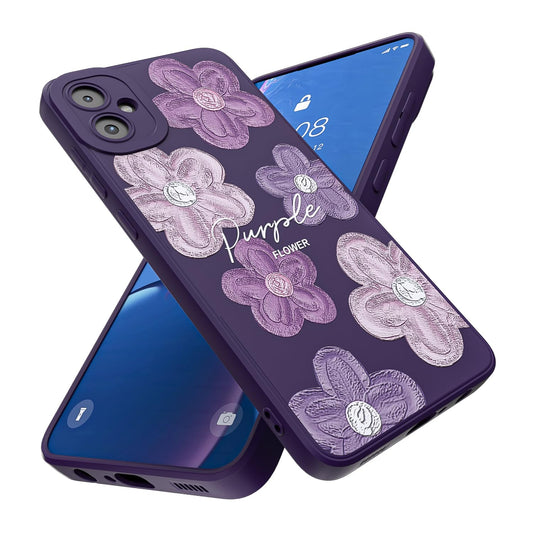 Threehao Funda para Samsung Galaxy A05, Ultra Delgado Flexible Suave TPU Silicona Carcasa con Moda Aesthetic Dibujos Flores, Antigolpes Anti-arañazos Protectora Case para Samsung A05
