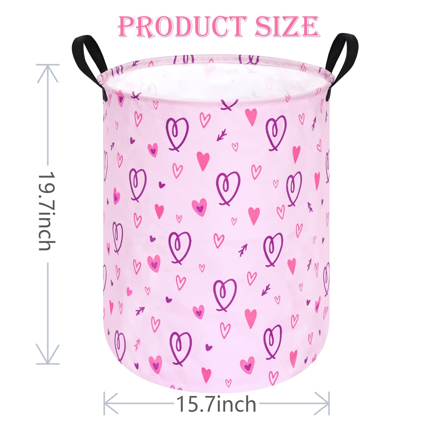 ACMUUNI Cesta plegable para ropa de lavandería para niños, cesta organizadora de almacenamiento plegable, almacenamiento de ropa de juguete con asas para recámara de niños y niñas, decoración de