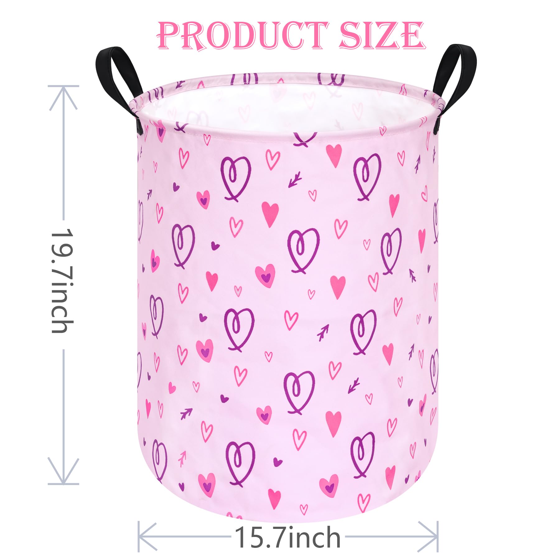ACMUUNI Cesta plegable para ropa de lavandería para niños, cesta organizadora de almacenamiento plegable, almacenamiento de ropa de juguete con asas para recámara de niños y niñas, decoración de