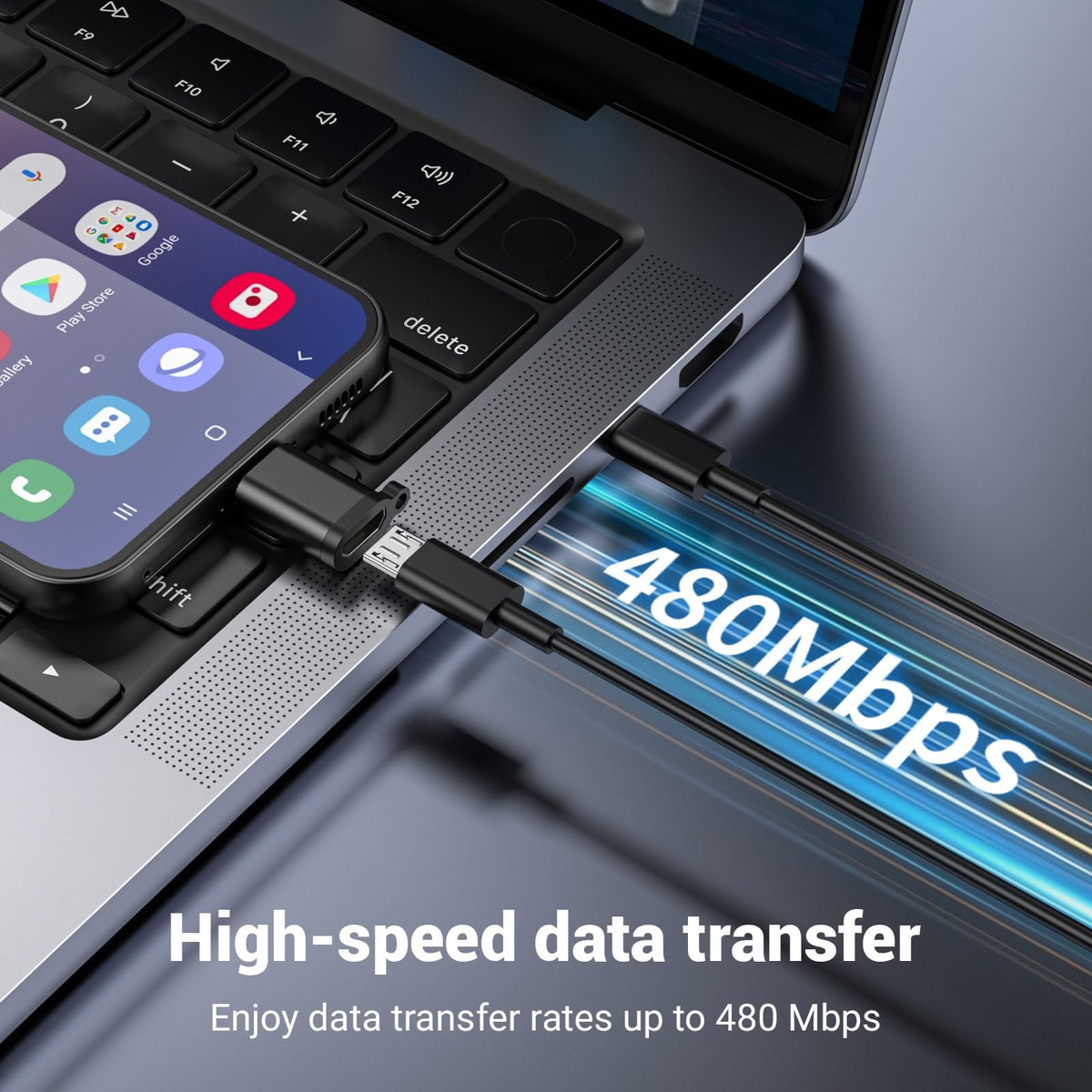 Adaptador USB C a Micro USB Fidioto Compatible con Carga y Transferencia de Datos