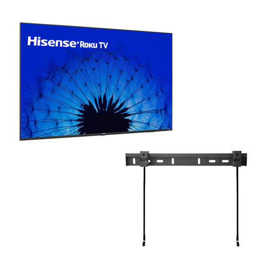 Hisense Pantalla Smart TV 58 Pulgadas Ultra HD 4K LED HDR10 HDMI USB Roku TV 58R6E3 Mas Soporte para Pared (Sin Bases para Mesa)
