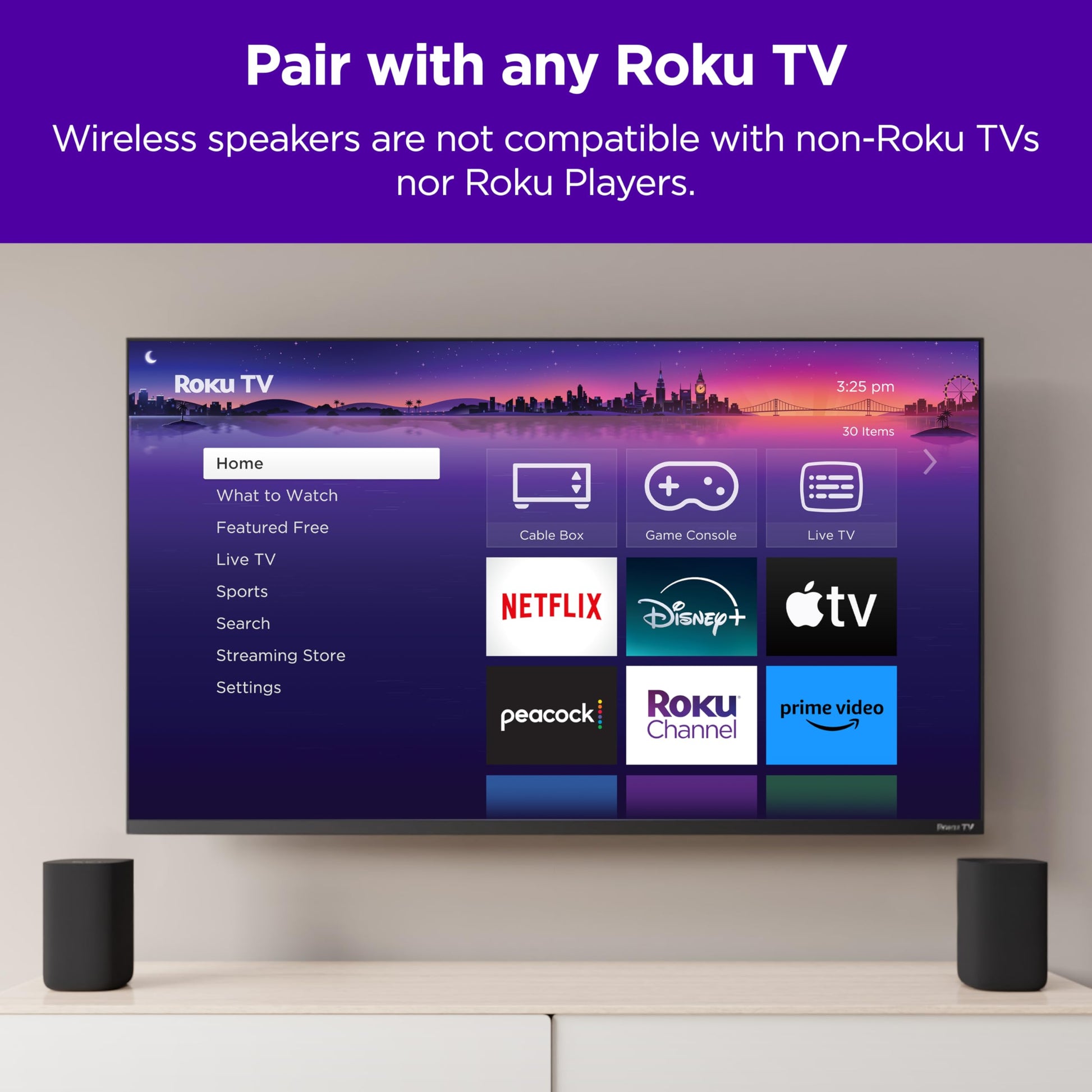 Altavoces Inalámbricos Roku Streambars TV Negro 2 Unidades