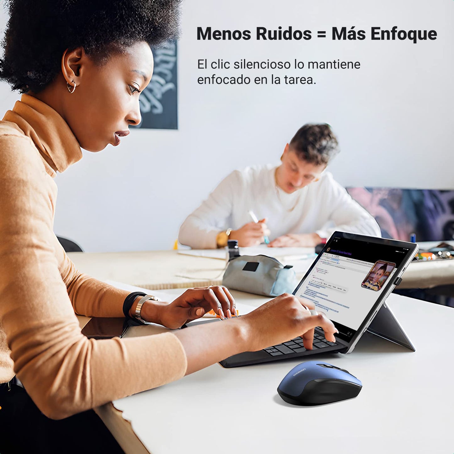 Mouse Inalámbrico UGREEN Negro Ergonómico 4000 dpi 6 Botones