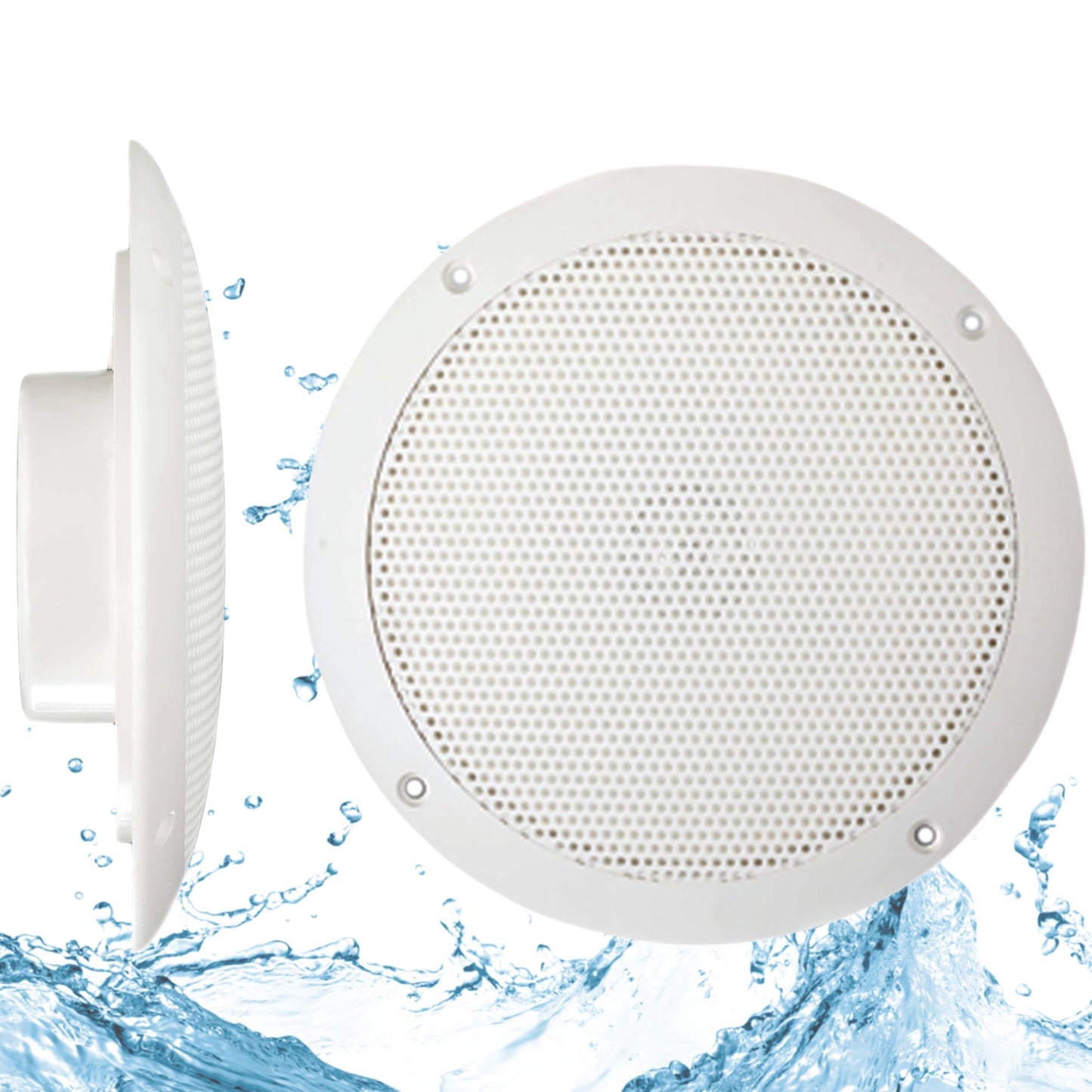PQN Audio ECO50-4W - Altavoces Marinos Impermeables - RV, Caravana, Barco, Pared y Piso para Exteriores