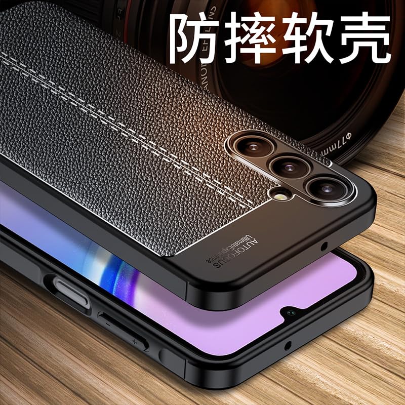 DABUNA Funda para Samsung Galaxy A16 5G Case Uso Rudo Protector de Cámara Duradero Suave Antihuellas Protector Cover (Negro)