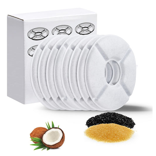 Filtros de fuente para mascotas Masoe, 16 piezas con resina y carbón activo, para fuentes de 1L/2L/3L