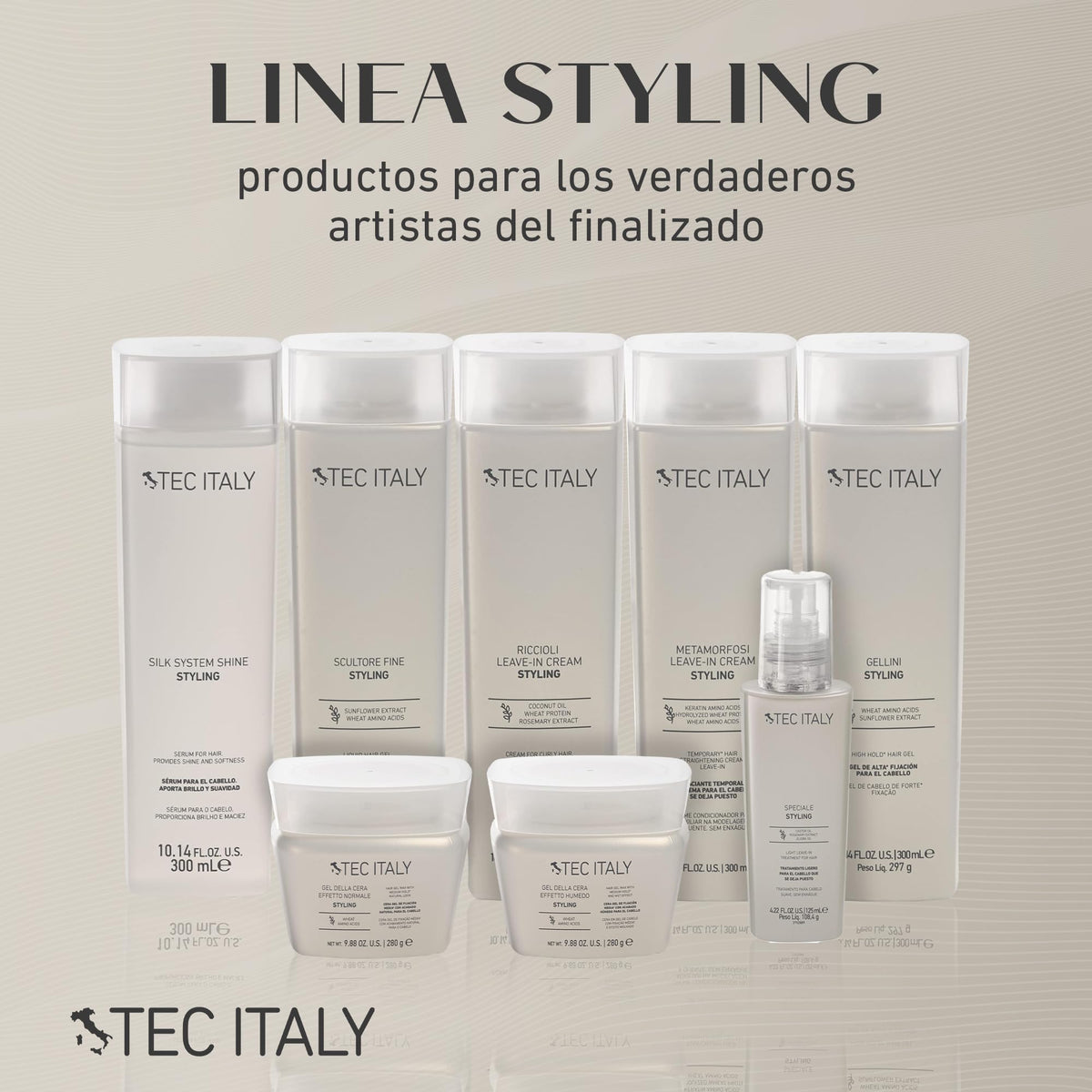 TEC ITALY Silk System Shine Shampoo 300 ml | Shampoo para Cabello Seco y Teñido | Aporta Brillo, Suavidad y Hidratación | Limpieza Suave con Ingredientes Naturales | Cuidado Profesional