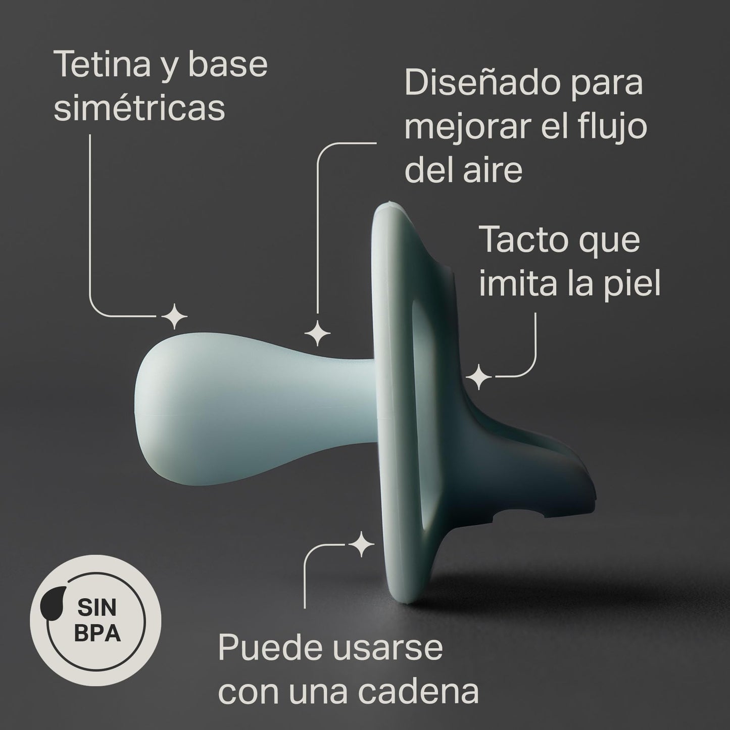 Chupete Tommee Tippee Ultra-light Verde Diseño de Silicona para Bebés de 18 a 36 Meses en Paquete de 4 Piezas