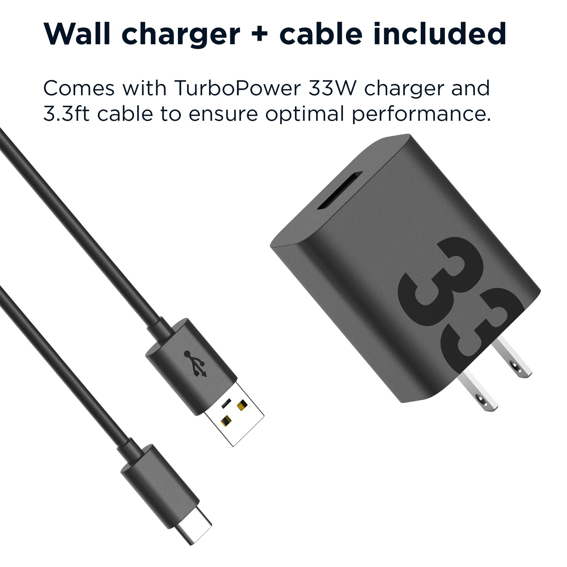 Cargador Inalámbrico Qi 15W + TurboPower 33W Motorola Blanco con Cable USB-C para Moto y Razr