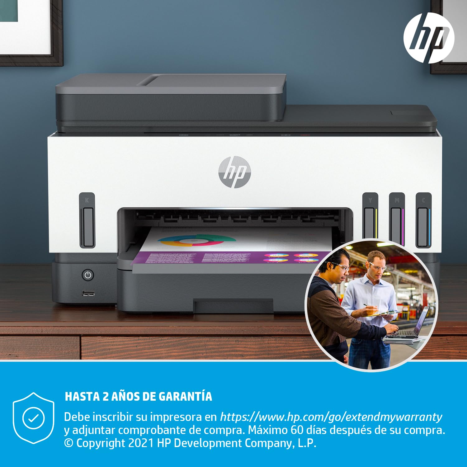 HP Impresora Multifuncional Smart Tank 790, Tinta Continua, Color, Wi-Fi, Dúplex (Doble Cara) & ADF Alimentador Automático (4WF66A)