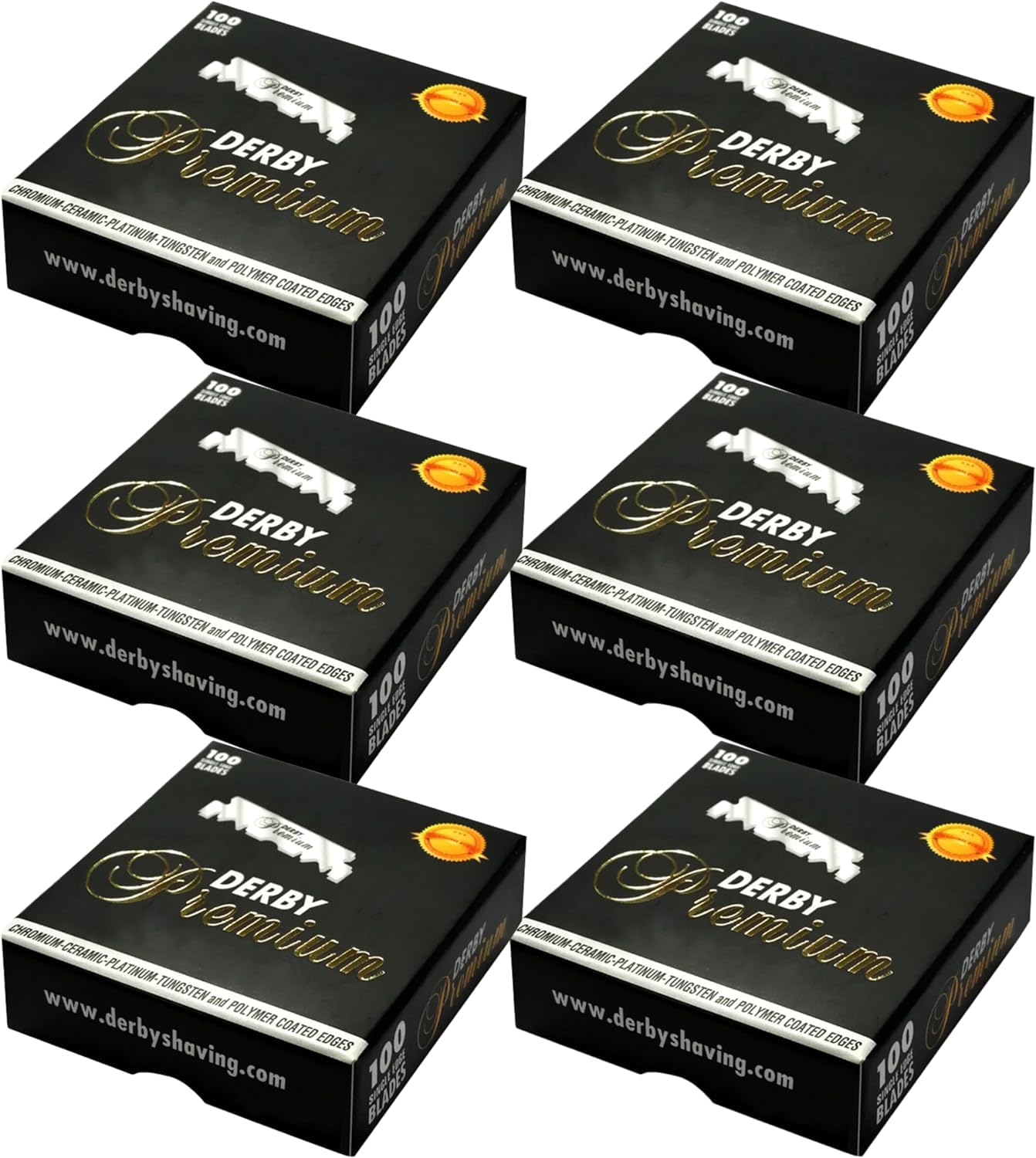 Derby 600 "Premium” Hojas De Afeitar De Un Solo Filo Para Maquinilla De Afeitar Recta