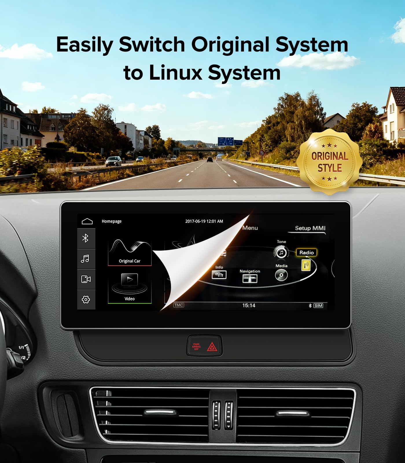 APEXNAV - Estéreo de 26 cm para Audi Q5 SQ5 2009-2017 MMI 3G inalámbrico CarPlay