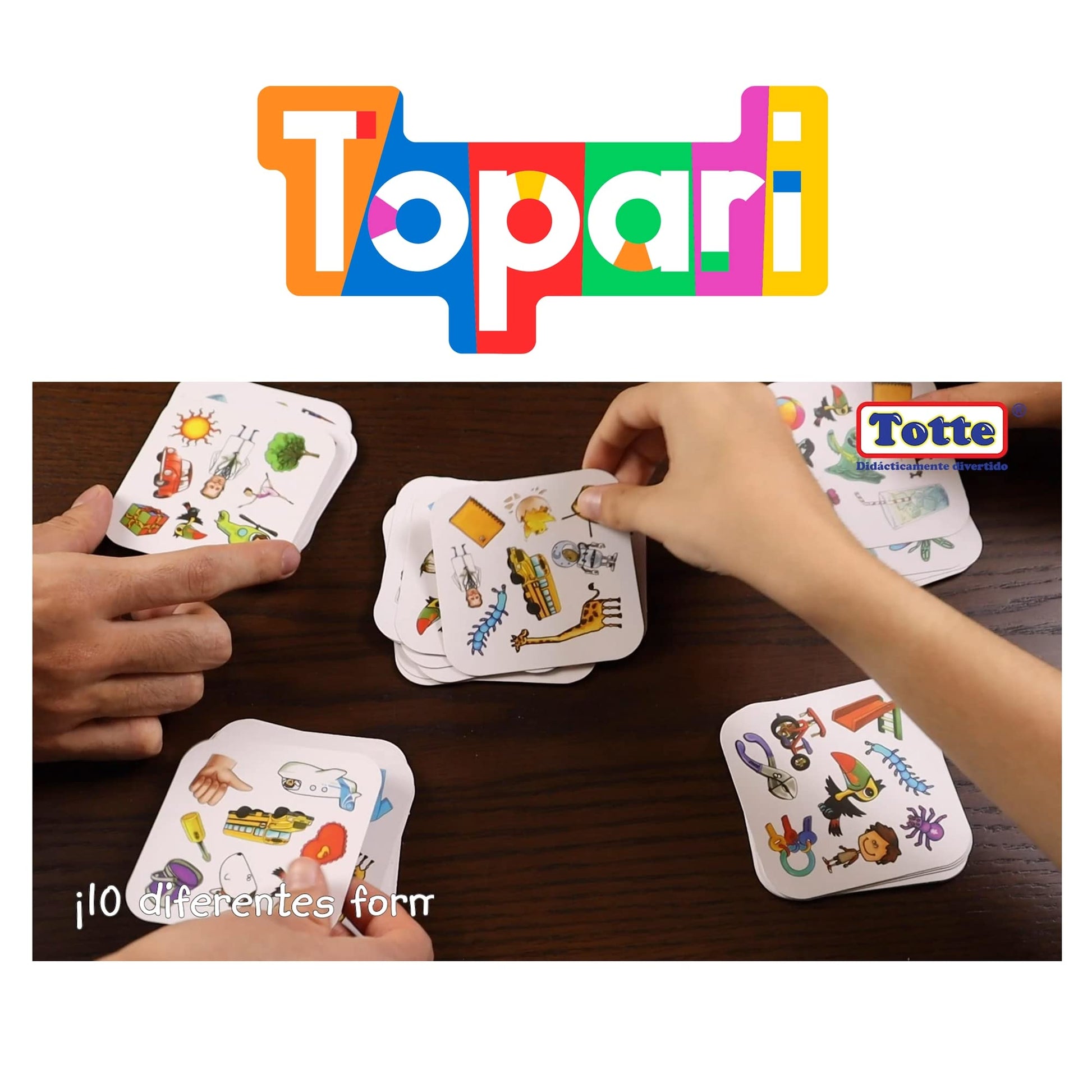 Juego de Cartas Totte Topari Multicolor con 10 Formas de Juego
