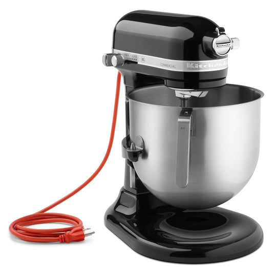 KitchenAid Mezclador de soporte de 8 cuartos con elevación de tazón, sin protector de taza, Negro ónice, 7.5 l
