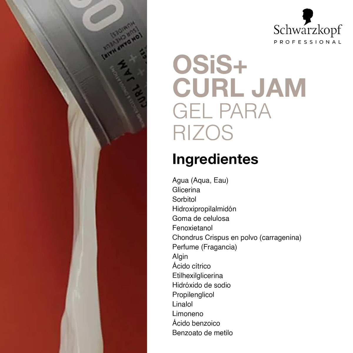 OSIS - Curl Jam Gel de Rizos 300 ml, Hidrata y Define el Cabello, Aporta Suavidad, Realza Rizos Naturales, Fijación Ligera, Reactiva Elasticidad, Brillo Realzado y Gran Definición