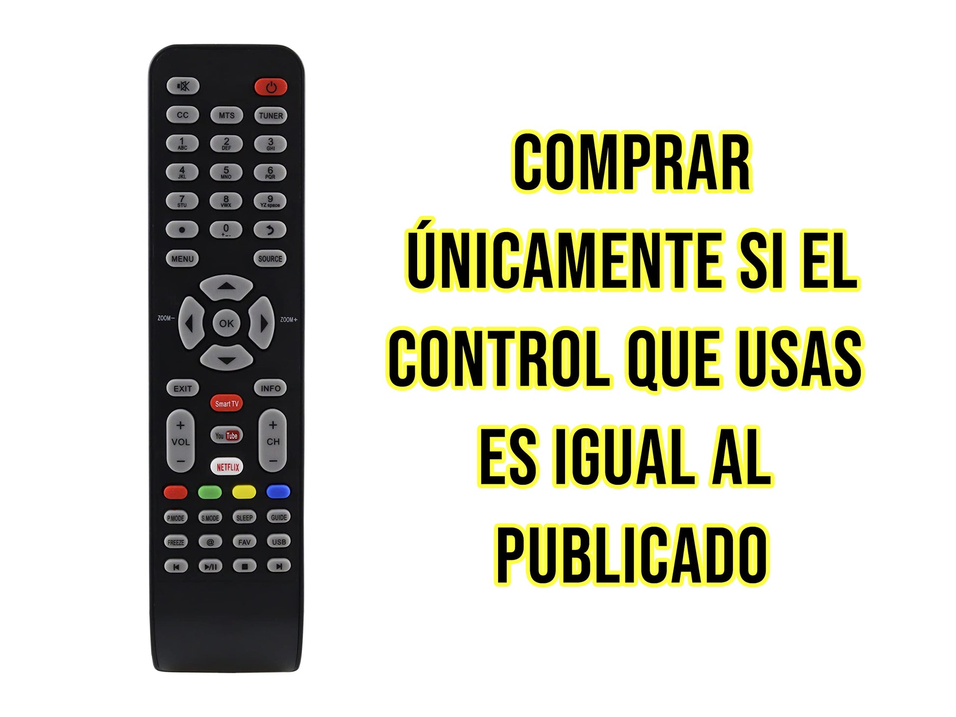Control Remoto Pioneer Smart TV reemplazo RC199G 06519W52PI01 06-519w52-pi01