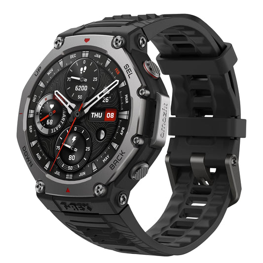 Reloj Inteligente Amazfit T-Rex 3 Negro AMOLED 48 mm GPS de Doble Banda para Exteriores