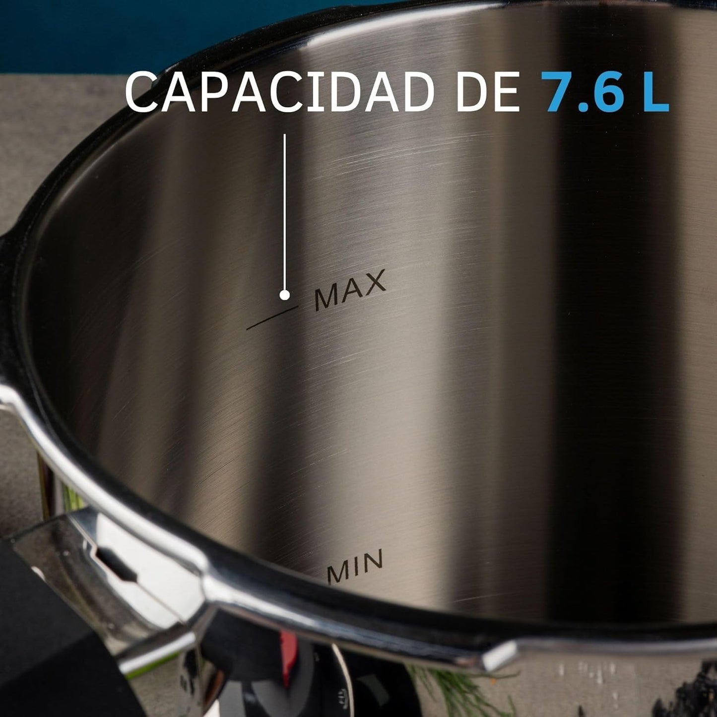 Olla Express Ekco Acero Inoxidable 7.6 Litros con 5 Sistemas de Seguridad