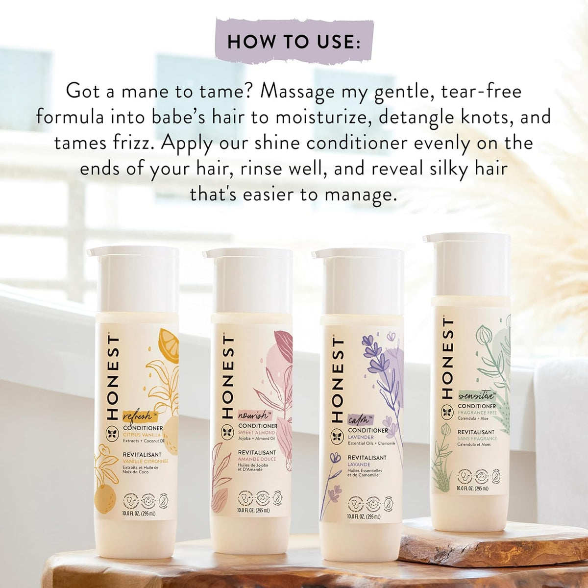 Honest H02CO21600RES The Company Conditioner, Dreamy Lavender, color, 295 ml, pack of aquete de, Blanco