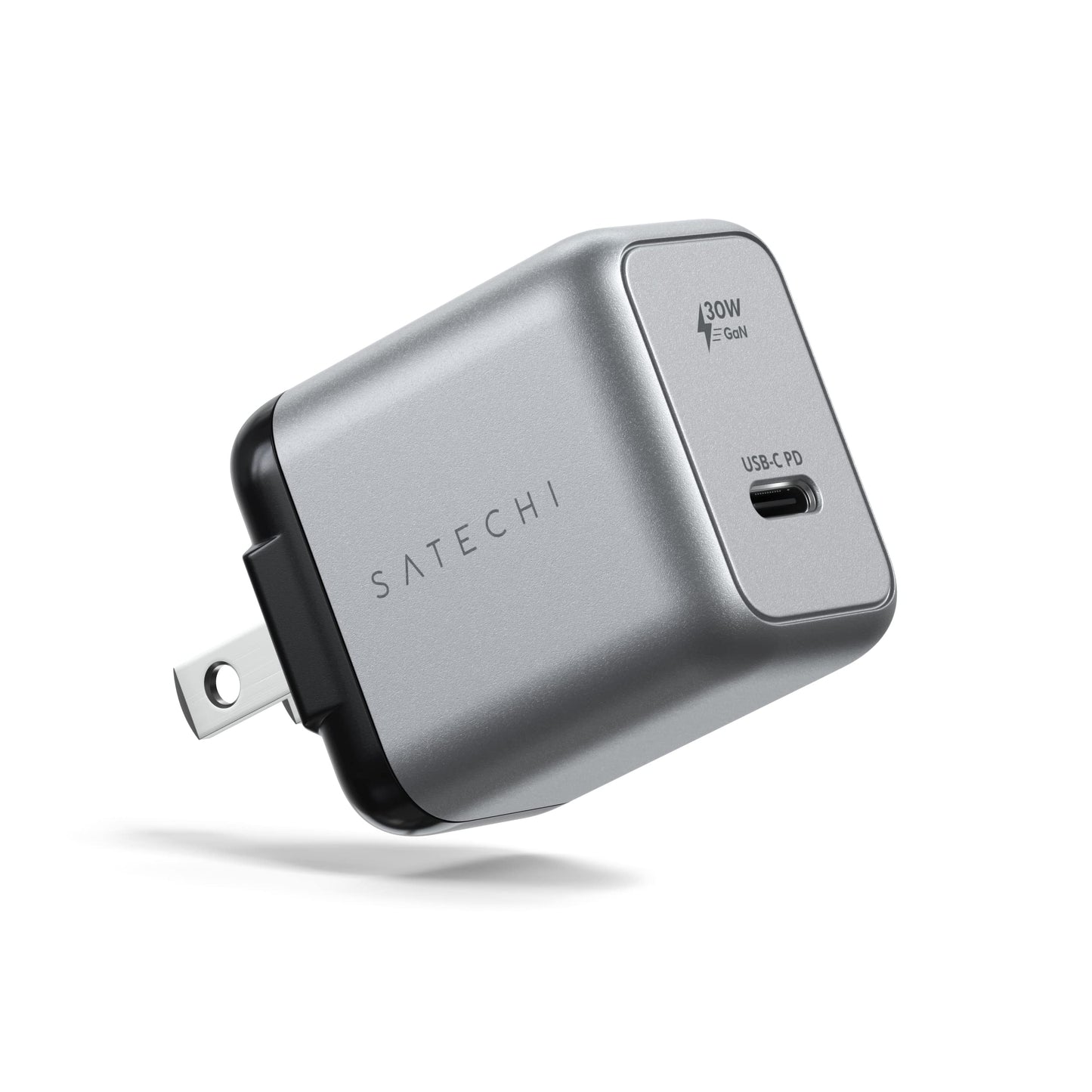 Cargador de Pared USB C 30W Satechi blanco con Suministro de Energía para M2/M1 iPad Pro/Air e iPhone 15 Pro Max/15 Pro/15/15 Plus