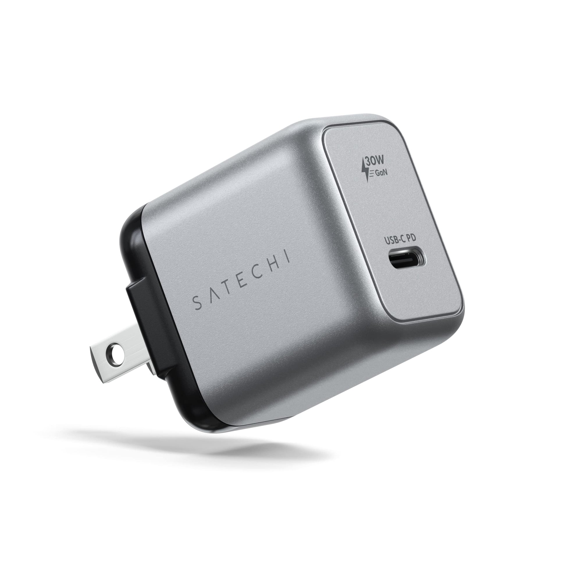 Cargador de Pared USB C 30W Satechi blanco con Suministro de Energía para M2/M1 iPad Pro/Air e iPhone 15 Pro Max/15 Pro/15/15 Plus