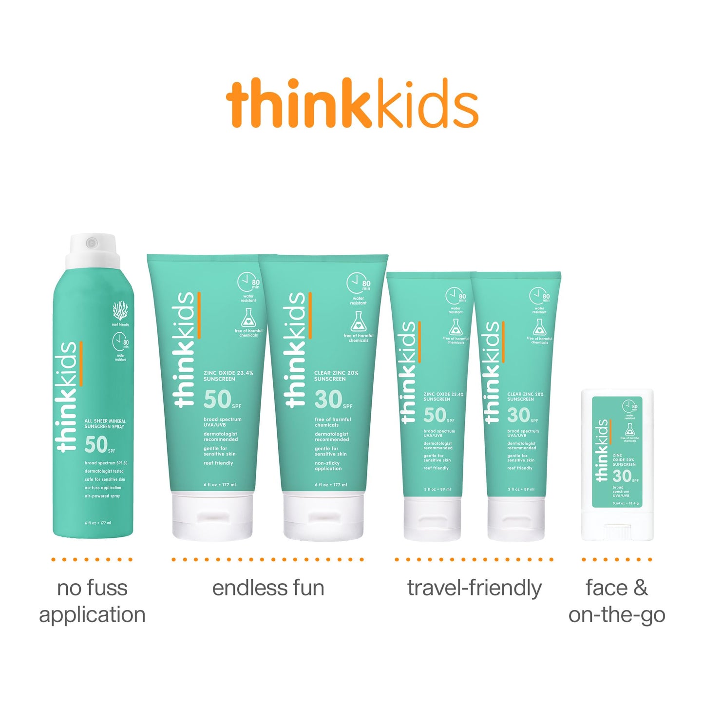 Protector Solar Thinksport SPF 50+ Resistente al Agua para Niños