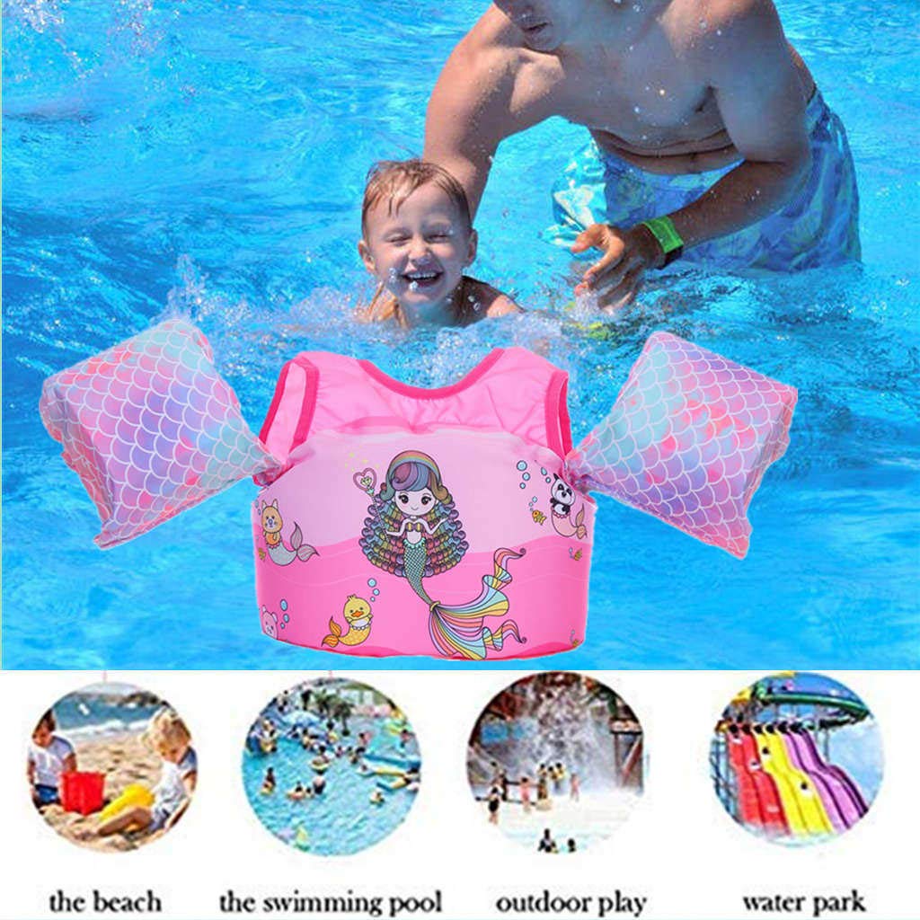 Chaleco Salvavidas para Niños Niña 2 3 4 5 6 Años Salvavidas para Bebe 30 a 55 Libras Natacion Kit con Chaleco de Seguridad y Doble Cierre para Piscina Parque Acuático Lago y Playa (Azul)