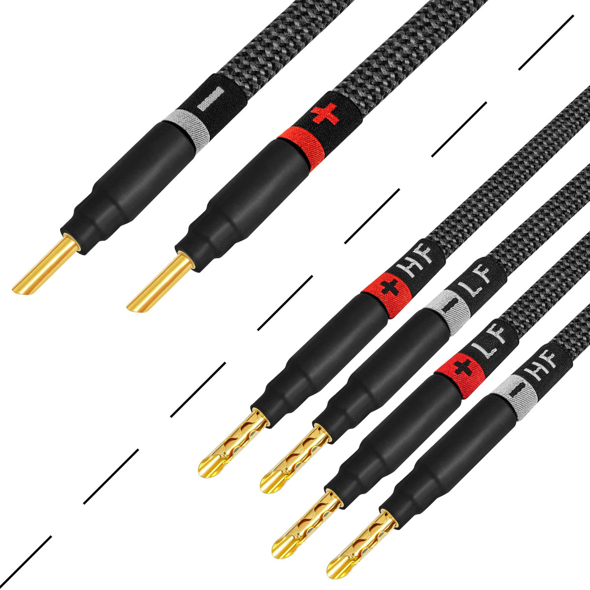 Cable de Altavoz WORLDS BEST CABLES Ultimate OFC 9 AWG Tweed Carbono 6 Pies para Canal Central