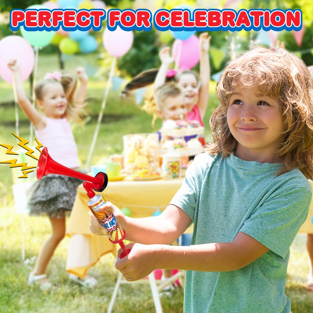 ArtCreativity - Mini bomba de bocina de aire, fabricantes de ruido de cuerno de aire de 10 pulgadas para eventos deportivos, juego de 3 cuernos de soplado para seguridad, celebraciones, recuerdos de