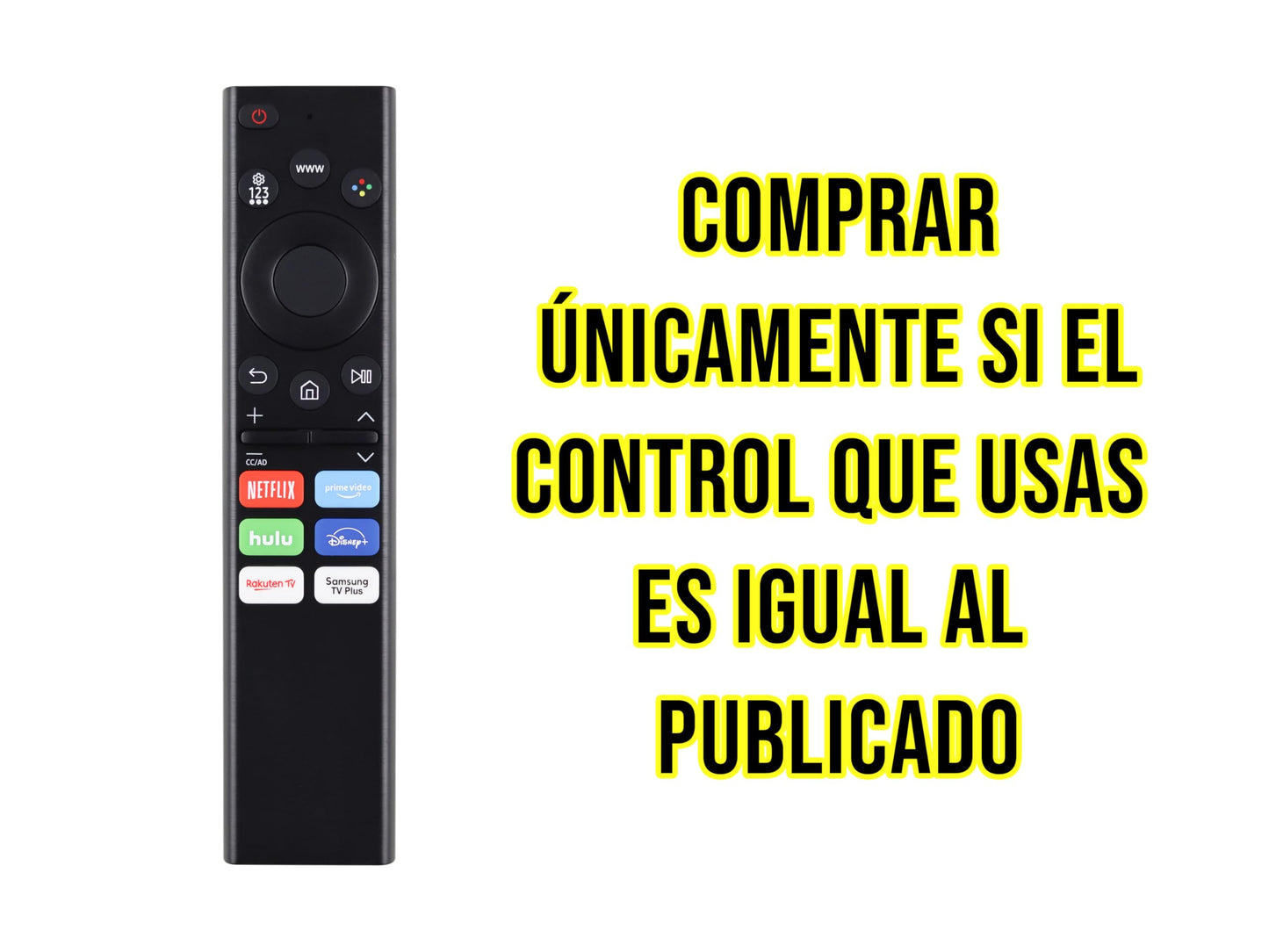 CONTROL EXPERT Control Compatible con Samsung Universal 4k Smart TV Apps UHD Pantalla BN59-01385A, BN59-01363A, BN59-01385D