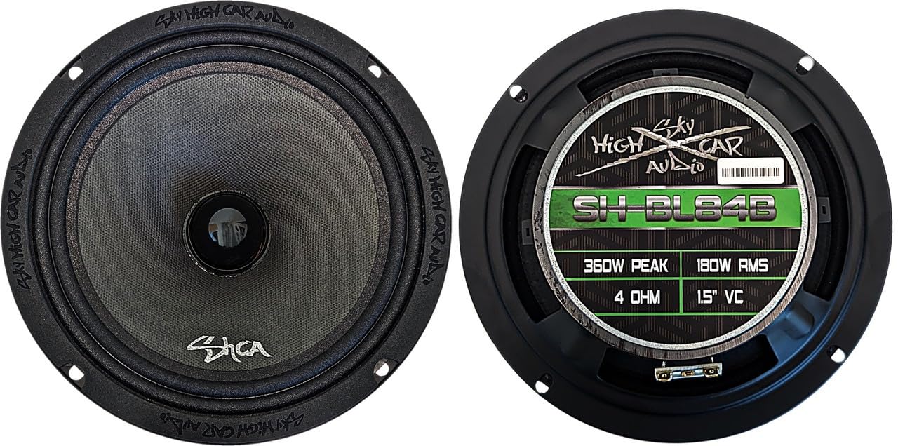 Sky High Car Audio SH-BL84B - Altavoz de rango medio (altavoz único)