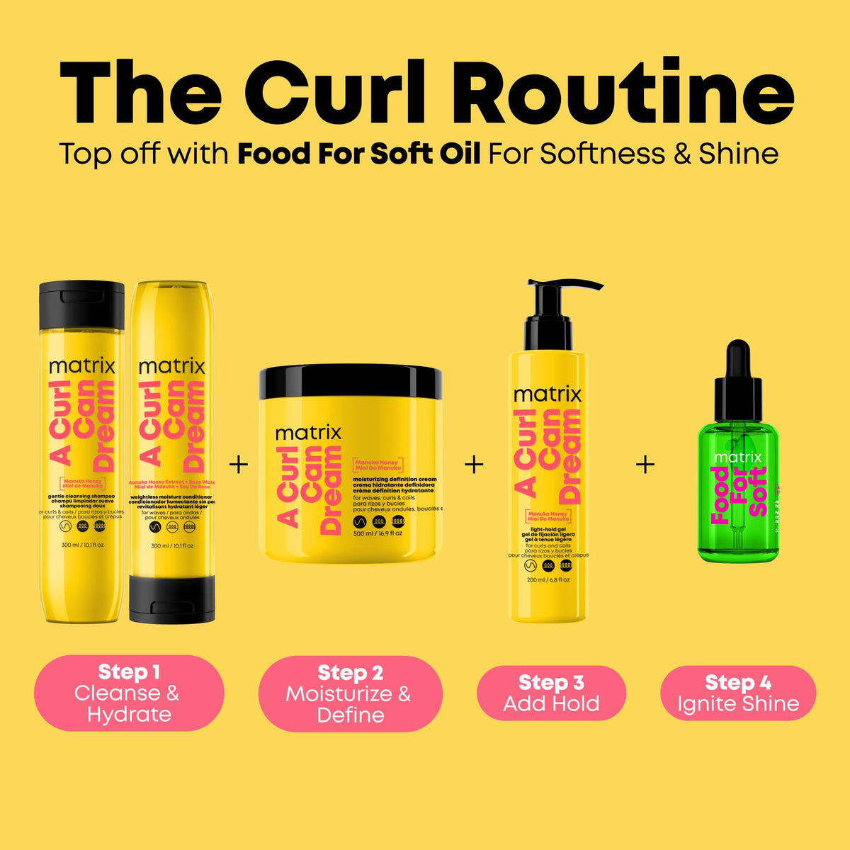 Matrix A Curl Can Dream Shampoo | Shampoo de limpieza profunda para cabello rizado u ondulado | Elimina la acumulación de residuos, hidrata y ayuda a definir los rizos | Con miel de manuka 300ml