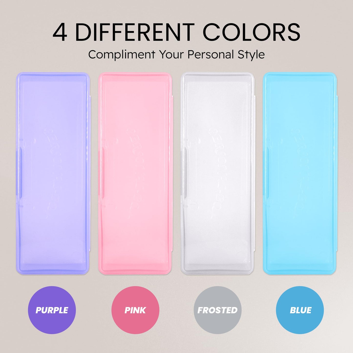 Beauticom Personal Box Storage Case for Professional Manicurist Nails Pedicure (Large Size) (3 Pieces, FROSTED)