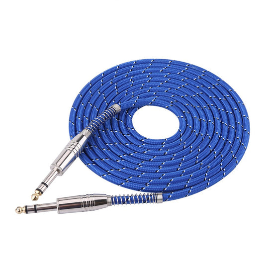 Hakeeta 6.35 mm macho estéreo a 6.35 mm macho Jack Cable de audio estéreo balanceado, línea de interconexión balanceada para mezclador, guitarra eléctrica, amplificador, grabador