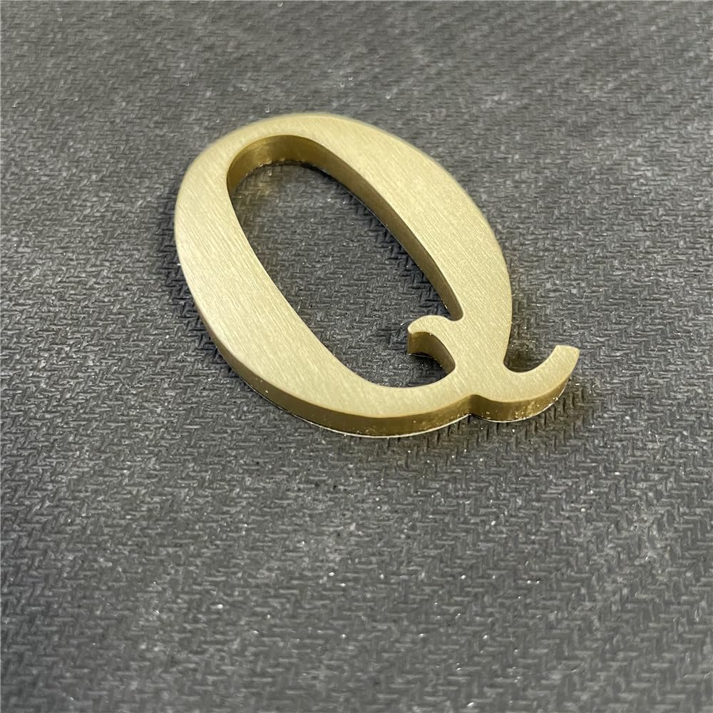 Pegatina de Latón Soild Letras y Números Autoadhesivos para Señalización de Casa