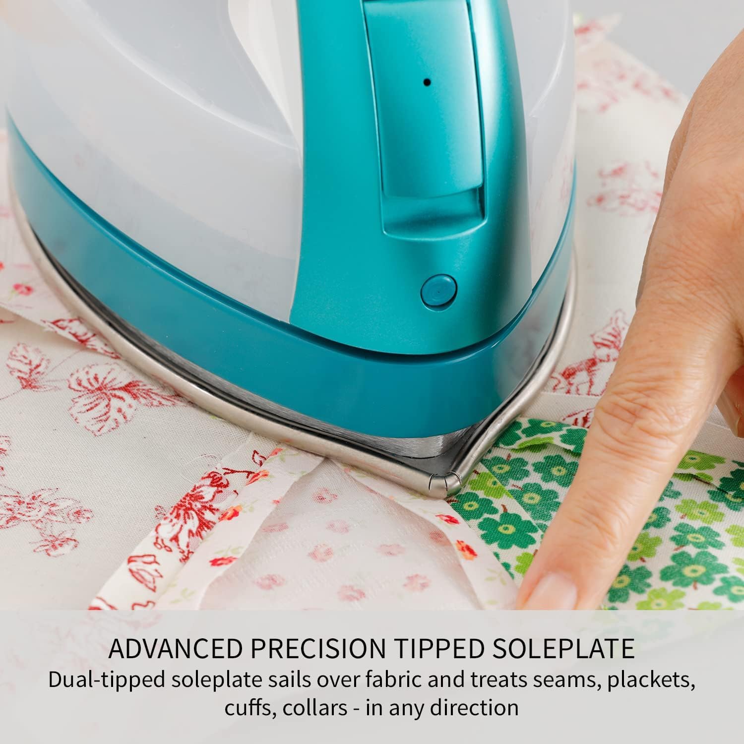 Plancha Inalámbrica Portátil Panasonic Verde Azulado con Puntas de Precisión y Suela de Acero Inoxidable