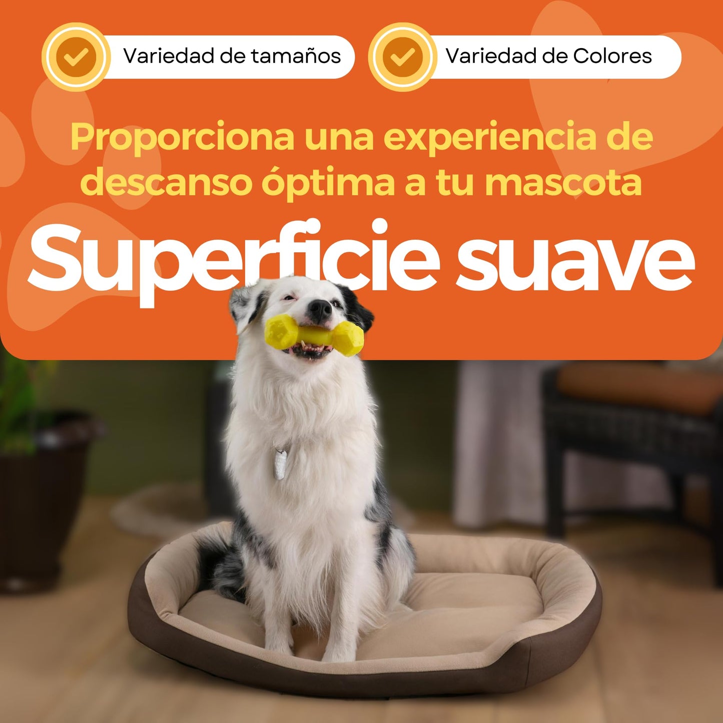 Cama para Perro Hills Cafe Beige Resistente y Confortable