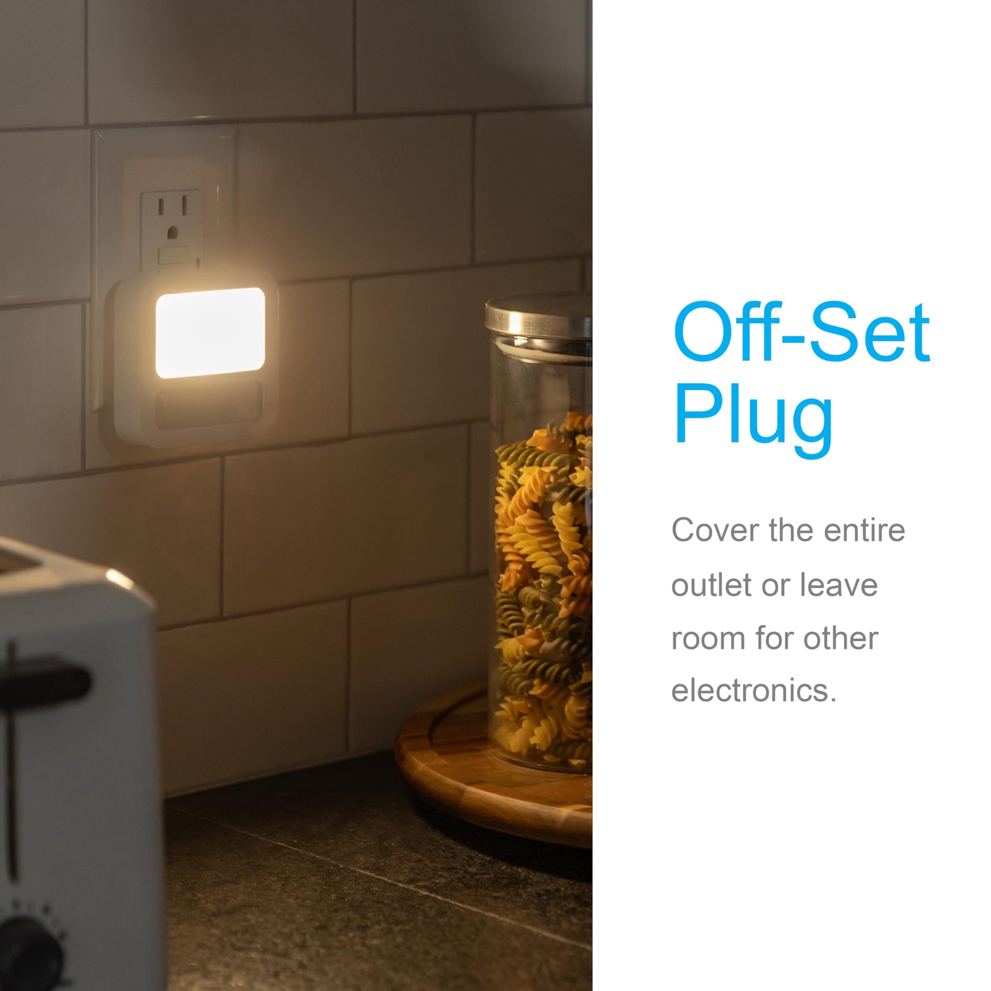 GE Luz Nocturna LED, Blanca Con Sensor De Movimiento Y Luz, 20 Lúmenes, Certificacion-UL, Moderna Ideal Para Sala De Estar, Baño, Dormitorio, Guardería, 1 Pieza, 40865