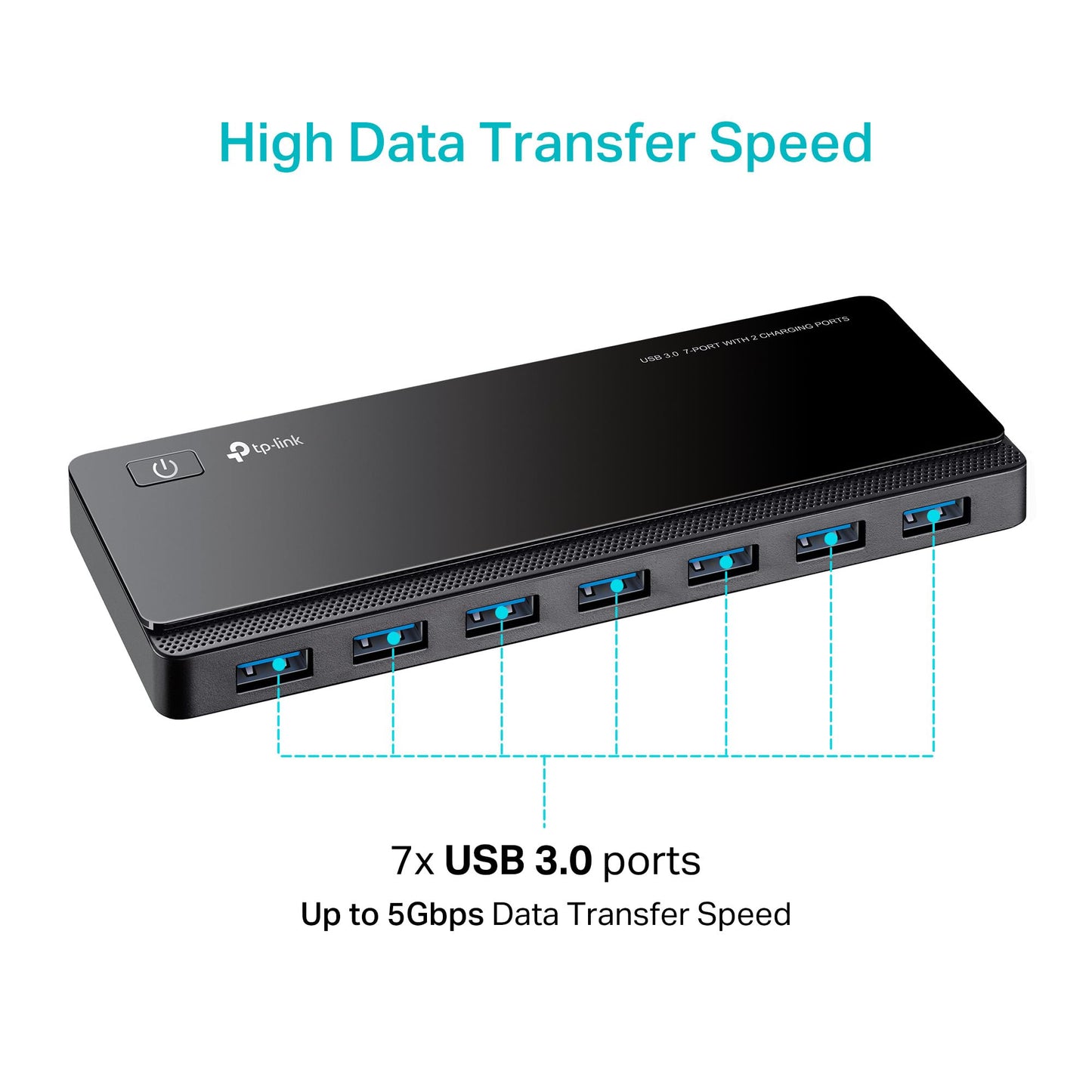 TP-Link UH720 Hub de 7 Puertos USB 3.0 con 2 Puertos Cargadores