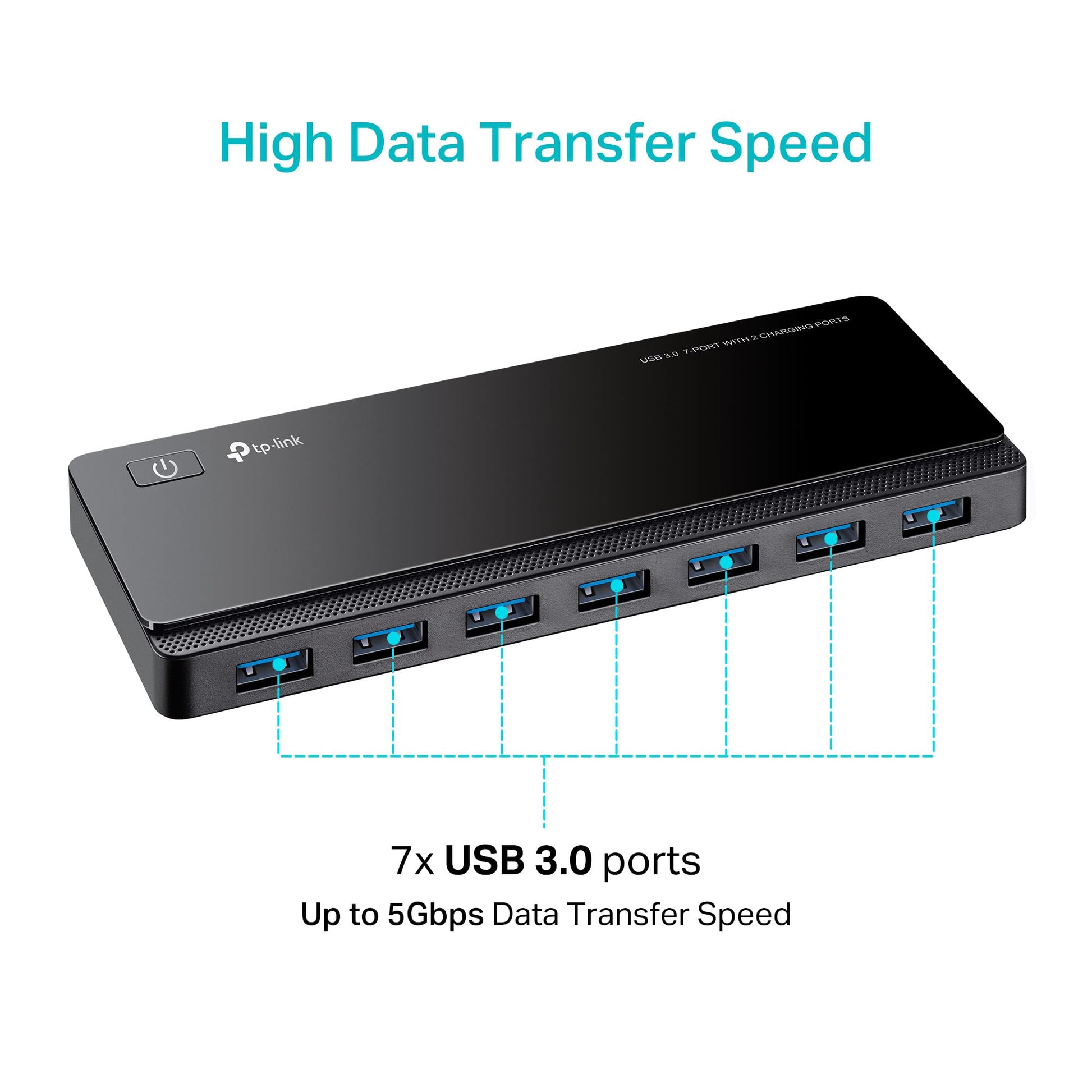 TP-Link UH720 Hub de 7 Puertos USB 3.0 con 2 Puertos Cargadores