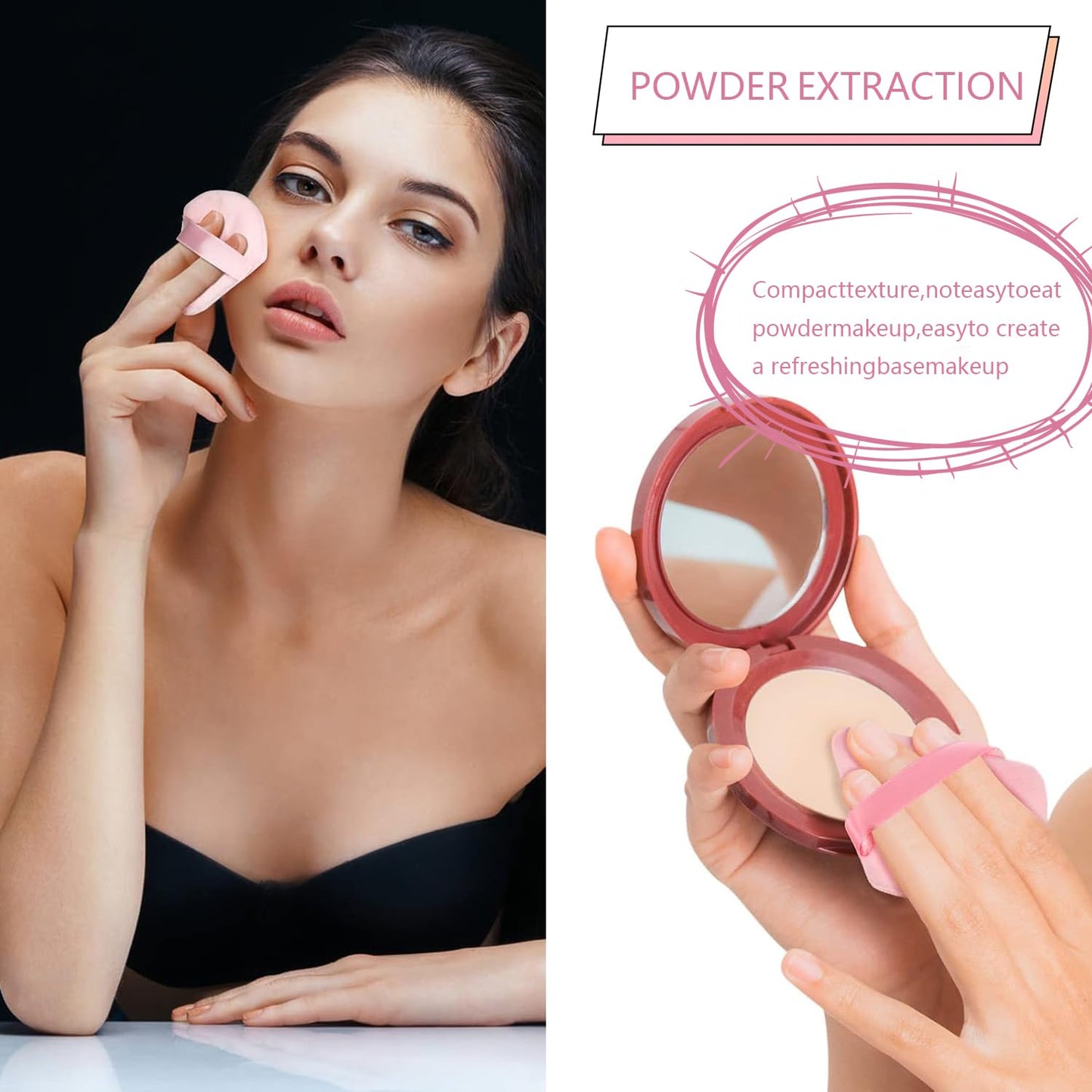 musejoy Set de diadema y pulsera para spa, limpiador facial, esponjas de maquillaje, borlas para polvos faciales, borlas de maquillaje triangulares suaves, regalos para mujeres y adolescentes, artícul