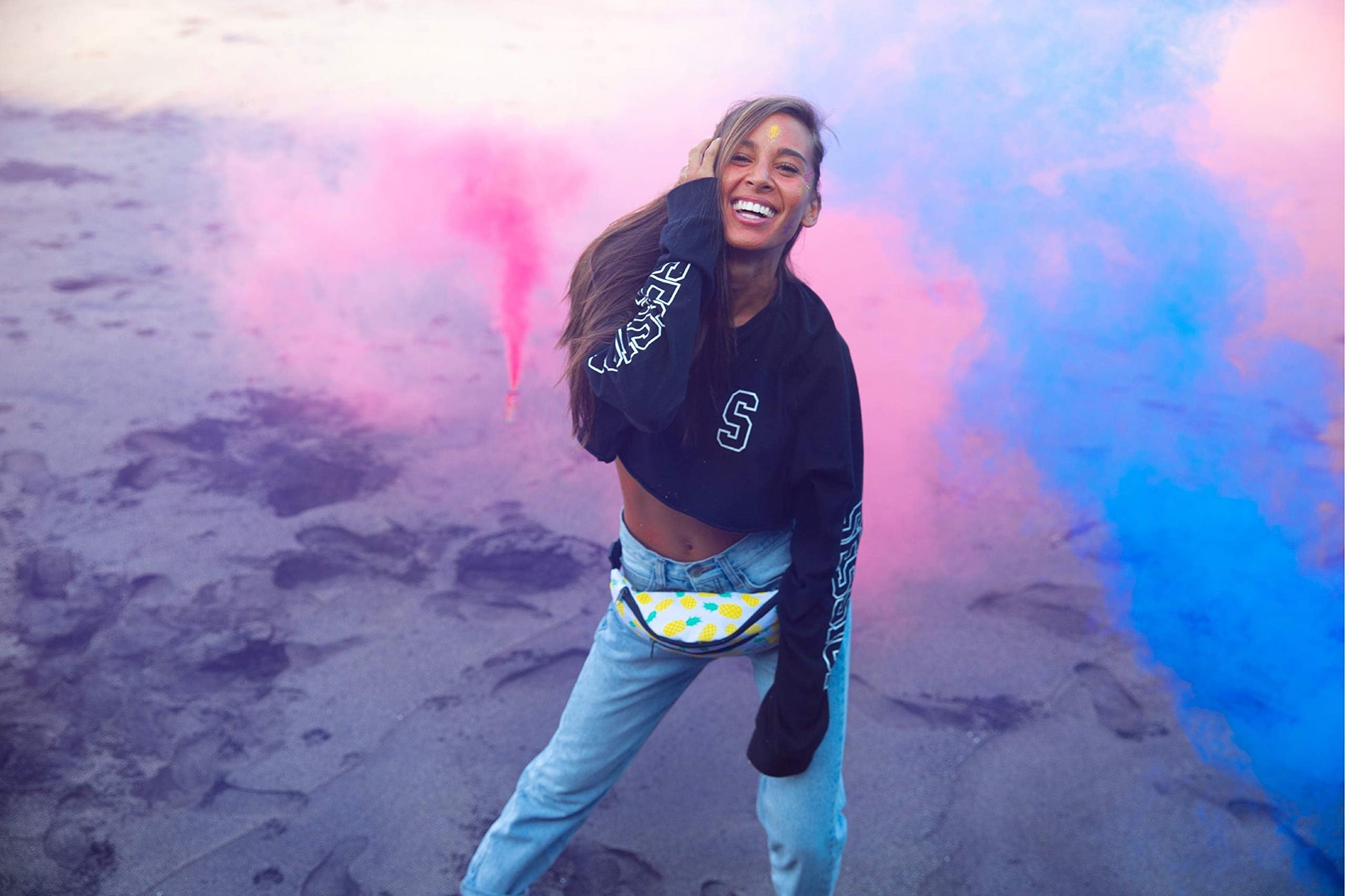 Riñonera Vibe Festival Gear Holográfica Negra Plateada Dorada para Hombre y Mujer