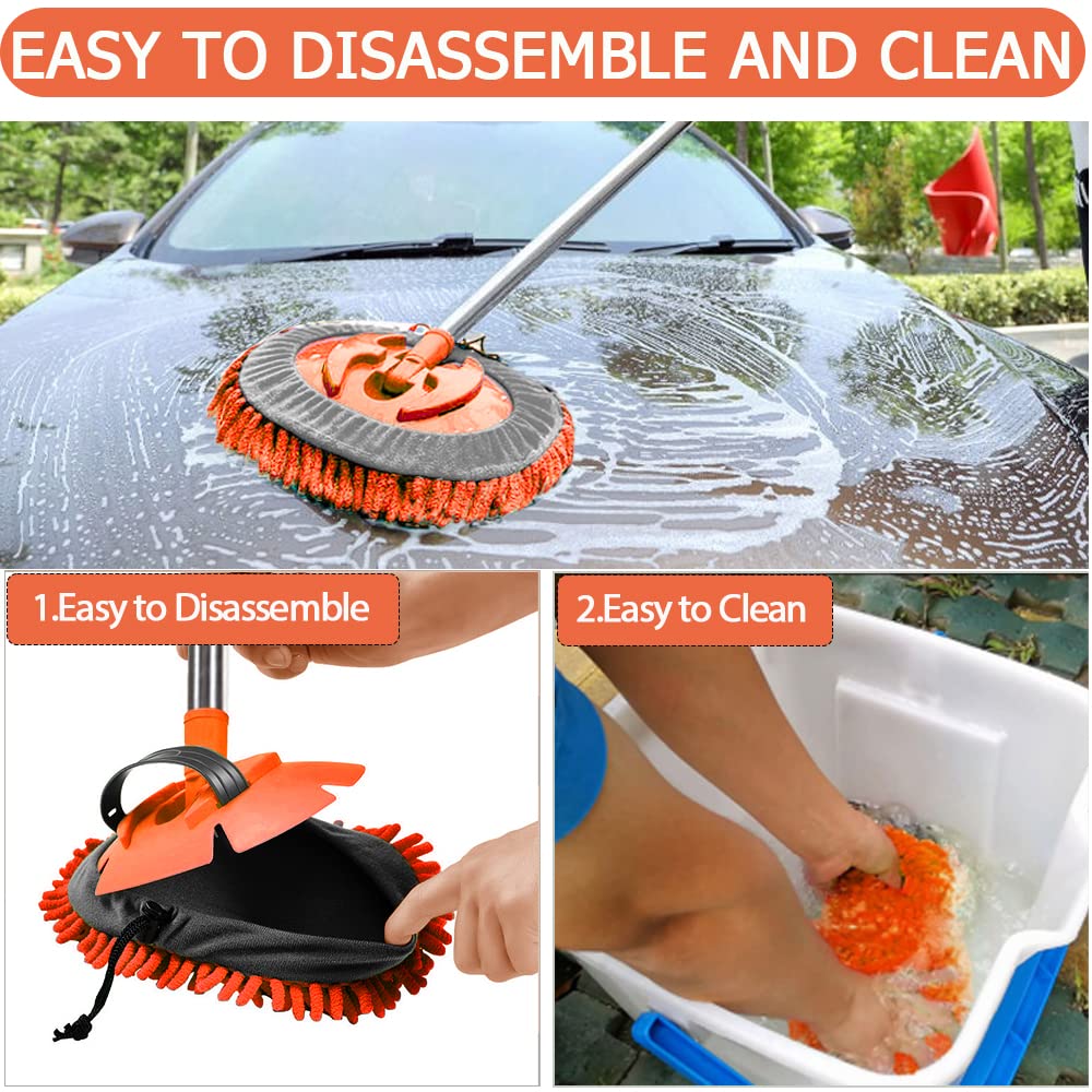 Cepillo para Lavar Carros Willingheart Microfibra con Mango Extensible Automotriz
