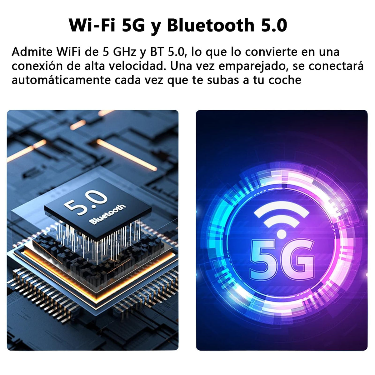 Adaptador CarPlay VDDGRER Inalámbrico Convertidor 2 en 1 para Auto Compatible con iPhone iOS 10+ y Autos 2017+