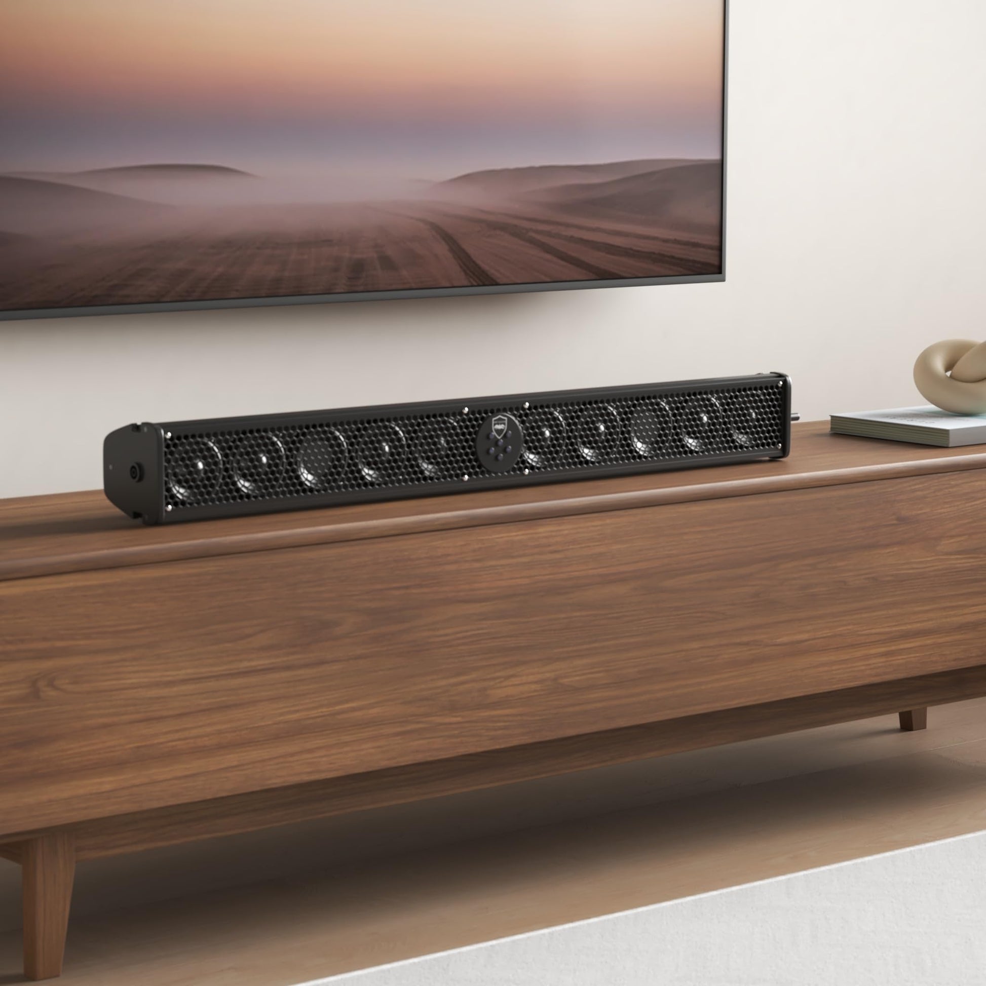 wet sounds Barra de Sonido negra STEALTH-10 Ultra HD | 10 Altavoz-Unidad de 300 vatios con un Nuevo Control Remoto inalámbrico RF