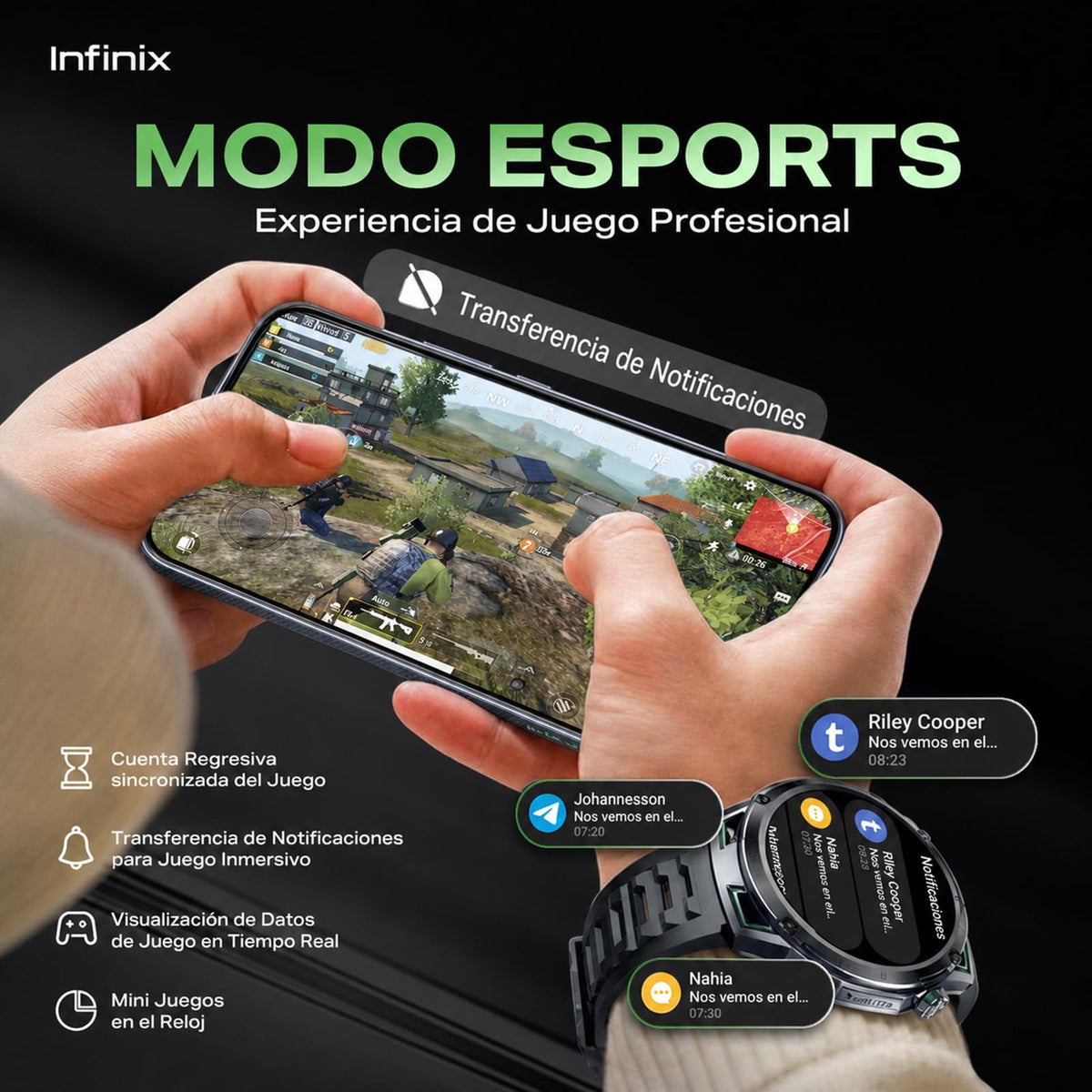 Smartwatch Infinix Pro AMOLED IP68 para Hombre