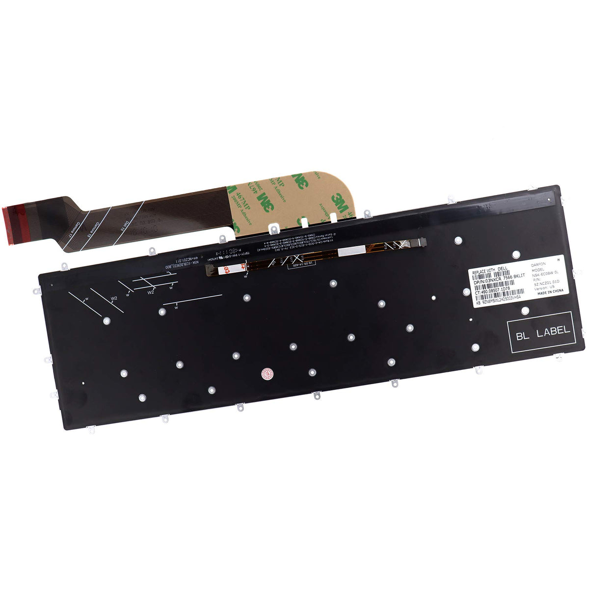 Teclado Retroiluminado Deal4GO Negro para Portátil Dell Inspiron 5565 5567 5570 5575 7588