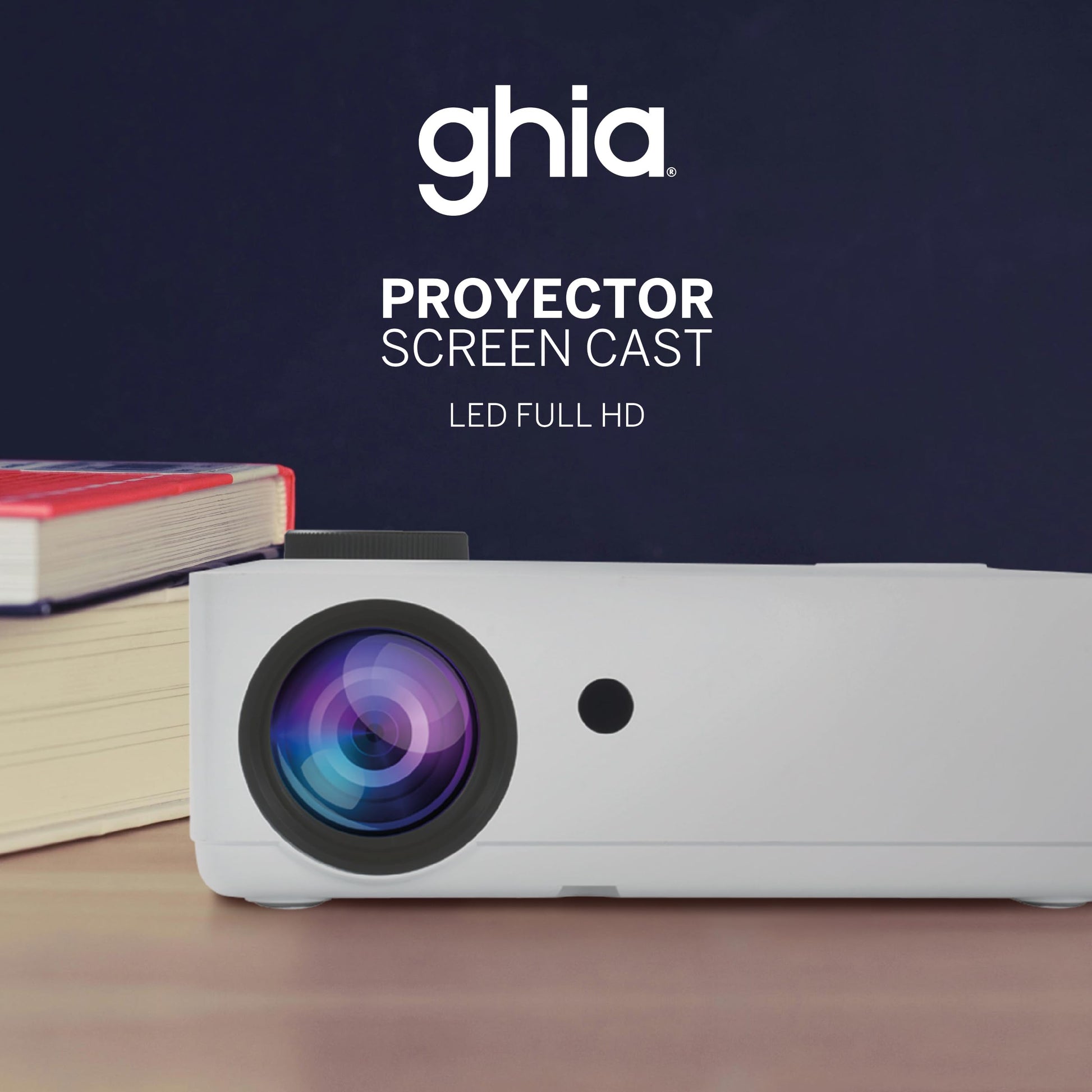 Proyector GHIA Blanco 4K WiFi Conectividad Full HD 350 ANSI